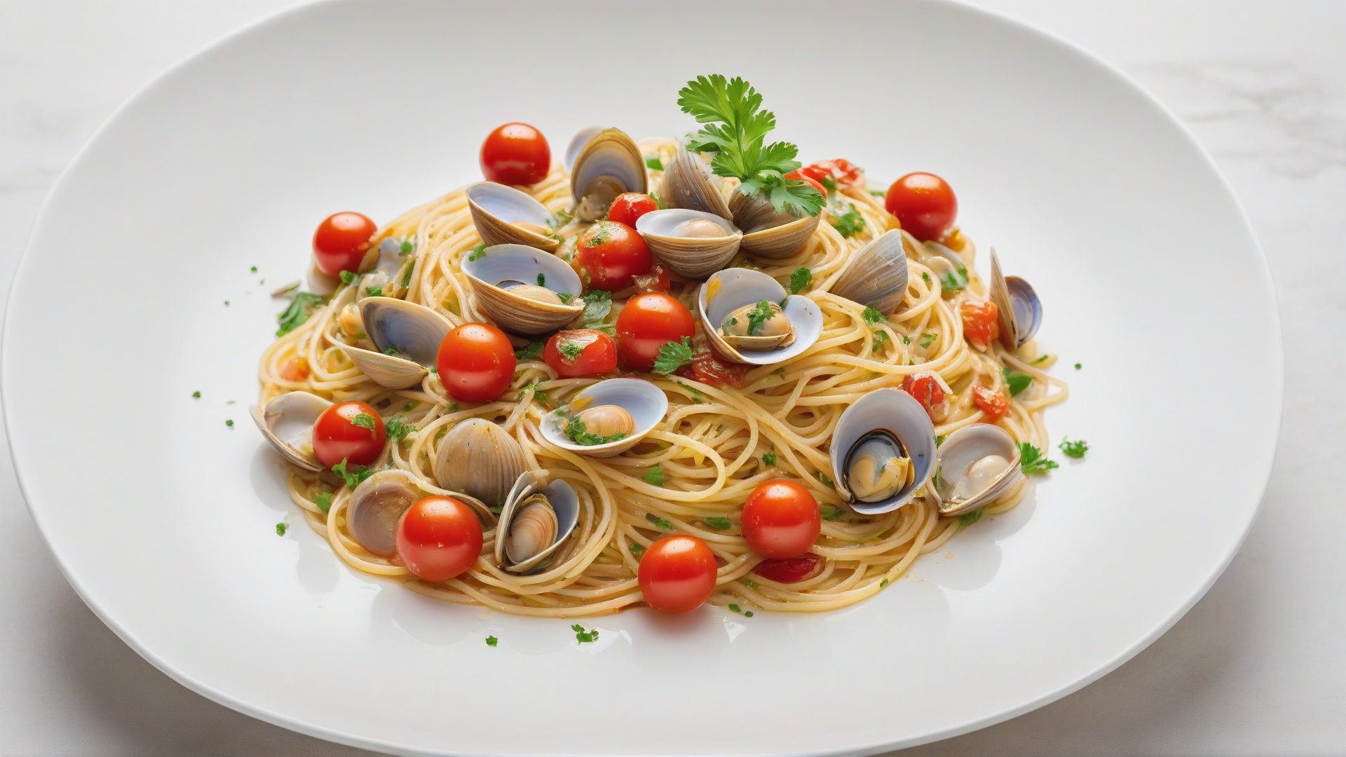 Spaghetti alle vongole e pomodorini